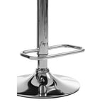 White Quilted Chrome Base Bar Stool | Baina