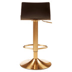 Black Acrylic Seat Bar Stool with Gold Base | Baina