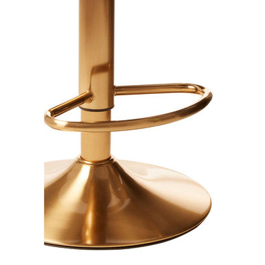Black Acrylic Seat Bar Stool with Gold Base | Baina