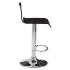Black Acrylic Bar Stool with Chrome Base | Baina