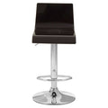 Black Acrylic Bar Stool with Chrome Base | Baina