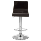 Black Acrylic Bar Stool with Chrome Base | Baina