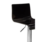 Black Acrylic Bar Stool with Chrome Base | Baina