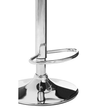 Black Acrylic Bar Stool with Chrome Base | Baina