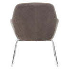 Grey Velvet Dining Chair with Chrome Legs | Stockholm