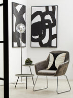 Grey Velvet Dining Chair with Chrome Legs | Stockholm