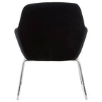 Black Velvet Dining Chair with Chrome Legs | Stockholm