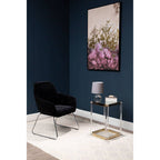 Black Velvet Dining Chair with Chrome Legs | Stockholm