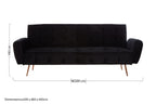 Black Velvet Sofa Bed | Hayton