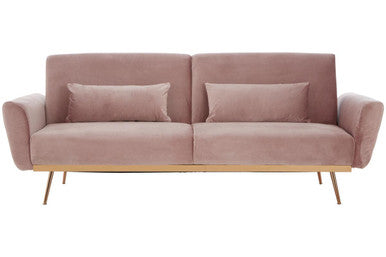 Pink Velvet Sofa Bed, Hatton
