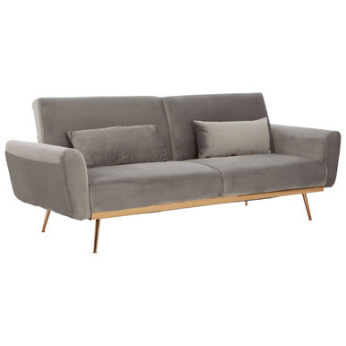 Grey Velvet Sofa Bed | Hatton