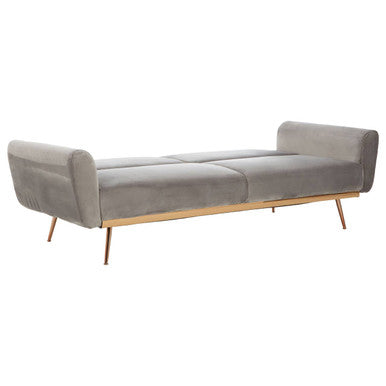 Grey Velvet Sofa Bed | Hatton