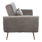 Grey Velvet Sofa Bed | Hatton