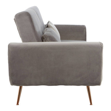 Grey Velvet Sofa Bed | Hatton