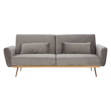 Grey Velvet Sofa Bed | Hatton