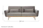 Grey Velvet Sofa Bed | Hatton