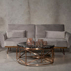 Grey Velvet Sofa Bed | Hatton