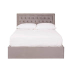 Grey Velvet Ottoman Bed Double | Hannah