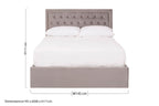 Grey Velvet Ottoman Bed Double | Hannah