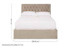 Mink Velvet Ottoman Double Bed | Hannah