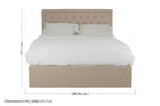 Beige Ottoman Double Bed | Hannah