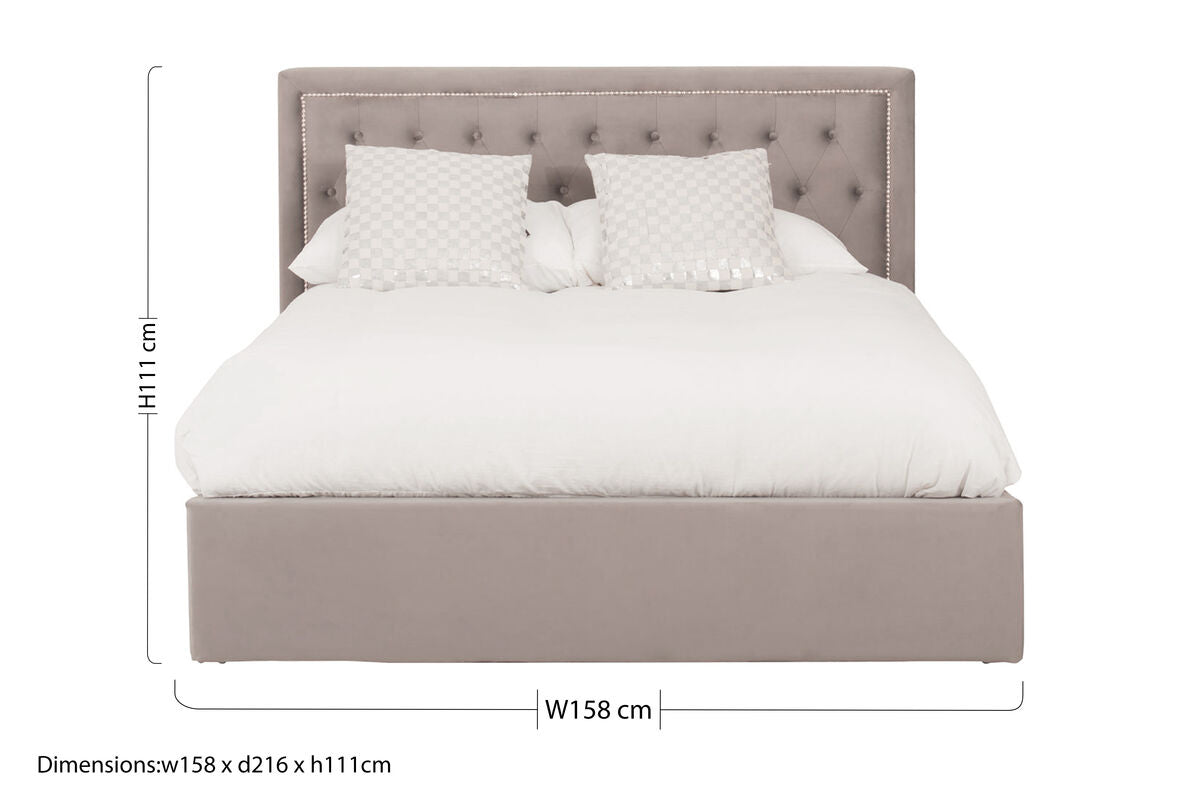 Grey Ottoman King Bed | Hannah
