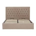 Mink Velvet Ottoman King Bed | Hannah