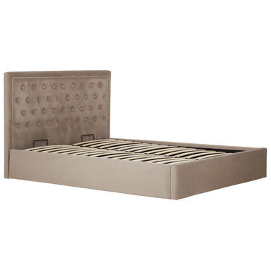 Mink Velvet Ottoman King Bed | Hannah