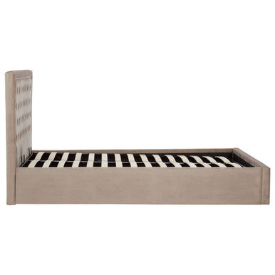 Mink Velvet Ottoman King Bed | Hannah