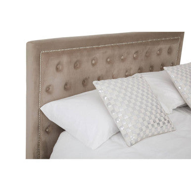 Mink Velvet Ottoman King Bed | Hannah