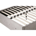 Grey Velvet Ottoman Double Bed | Edison