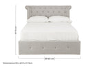 Light Grey Ottoman Double Bed | Edison