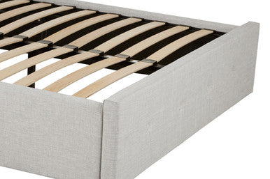 Light Grey Ottoman Double Bed | Edison