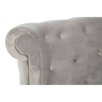 Grey Brushed Velvet Ottoman King Bed | Edison