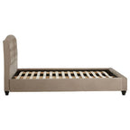Mink Brushed Velvet Double Bed | Josephine