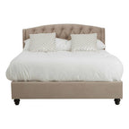 Mink Brushed Velvet Double Bed | Josephine