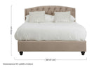 Mink Brushed Velvet Double Bed | Josephine