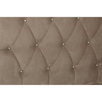 Mink Brushed Velvet Double Bed | Josephine