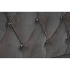 Josephine Grey Velvet King Bed