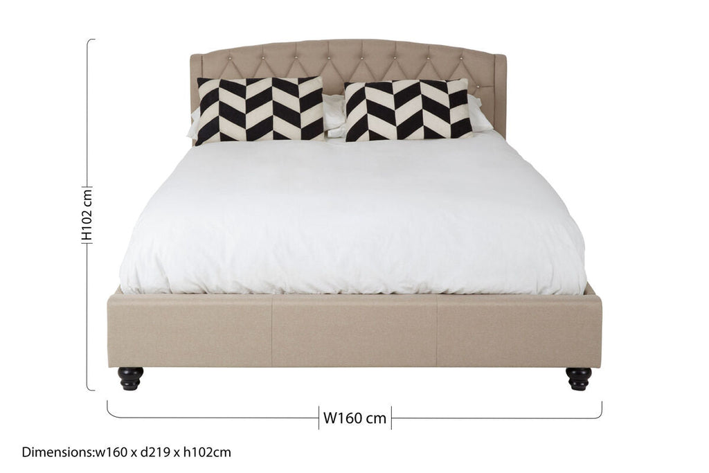 Beige King Bed | Josephine