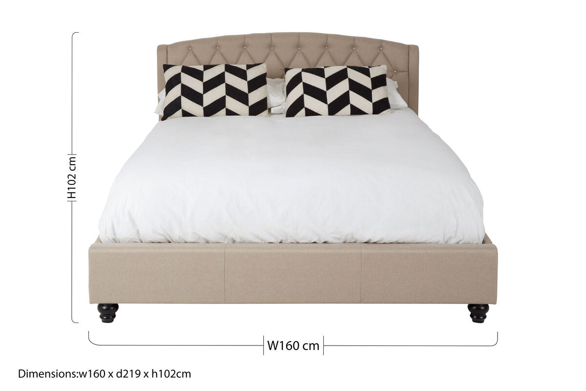 Beige King Bed | Josephine