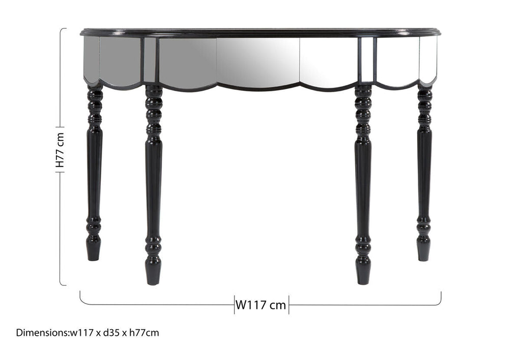 Black Mirrored Console Table | Tiffany