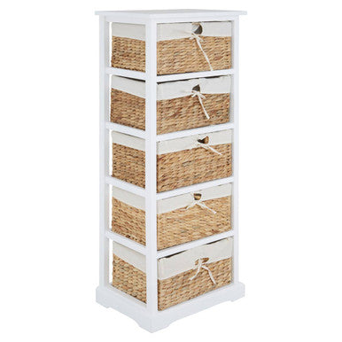 Ashby 5 Seagrass Drawer Chest.