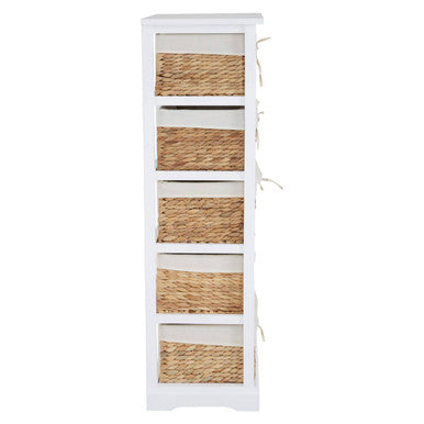 Ashby 5 Seagrass Drawer Chest.