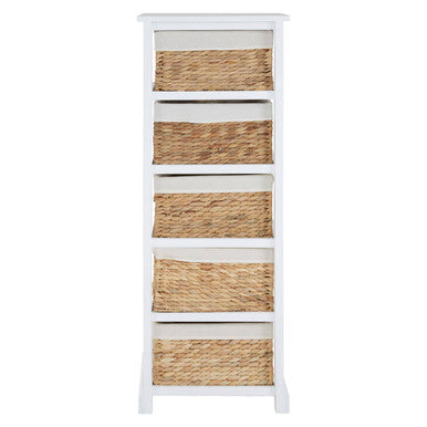 Ashby 5 Seagrass Drawer Chest.