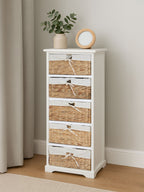 Ashby 5 Seagrass Drawer Chest.