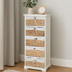 Ashby 5 Seagrass Drawer Chest.