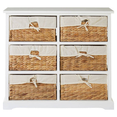 Ashby 6 Seagrass Drawer Chest.