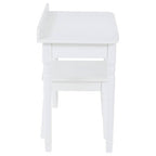 White Children Dressing Table and Stool with Heart-Shaped Mirror, Kids