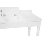 White Children Dressing Table and Stool with Heart-Shaped Mirror, Kids